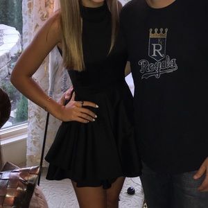 Black mini homecoming dress